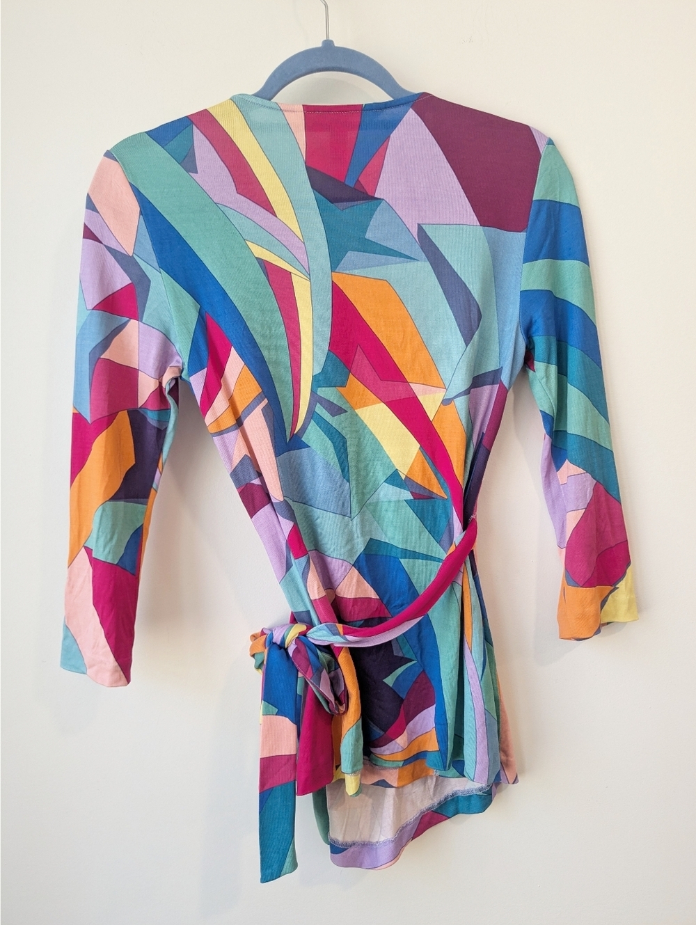 NEW Diane Von Furstenberg Dianette Silk Rainbow Wrap Top - Picture 5 of 7